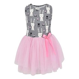 Unique Baby Bunny Tutu Easter Dresses for Girls Cute Girls Easter Dress Long Sleeve Easter Dresses for Toddlers Kids Easter Outfit (3T/S, Grey)