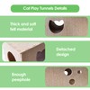 Cat Tunnel for Indoor Cats, DIY Transformable Cat Hideaway Cave,