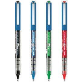 uni-ball Eye Ocean Care UB-150ROP Rollerball Pens - Micro 0.5mm Ballpoint Tip - Writing, Drawing, Art, Crafts and Colouring - Fade and Water Resistant - Pack of 4 - Black, Blue, Green & Red