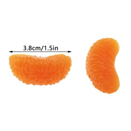 yyangz 12PCS Faux Mini Orange Petals PVC Fruit Pendant Book Bag Hanging Mini Food Model Fruit Props for Kitchen Orchard Cabinet Shop Decoration Sketch Exhibition Photography Accessories