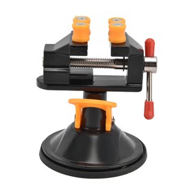 Bench Vise Clamp, Portable Workbench Vise, 360 Degree Adjustable Universal Work Bench Clamp Swivel Rotating Clamp with Round Bottom Suction Cup for DIY Hobby Jewelry Watch Repairing