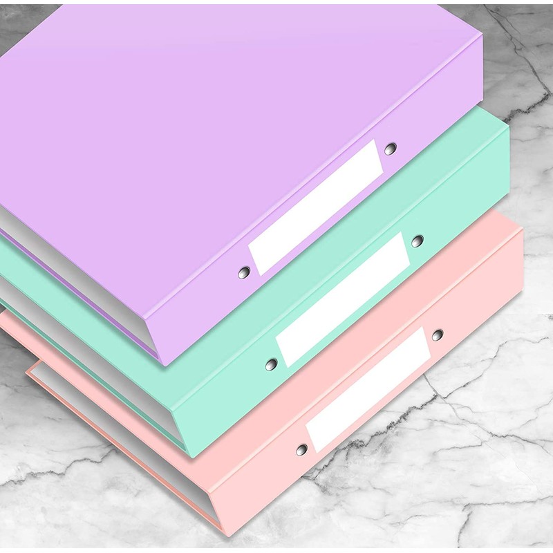 Pack of 3 A4 Pastel Ring Binders 40mm - Two