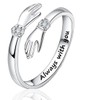 XENQITO 1 x Hug Ring, Women's Adjustable Ring, Premium Hug