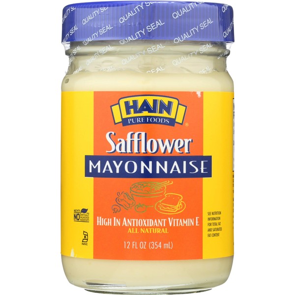 Hain Pure Foods Safflower Mayonnaise, 12 oz.