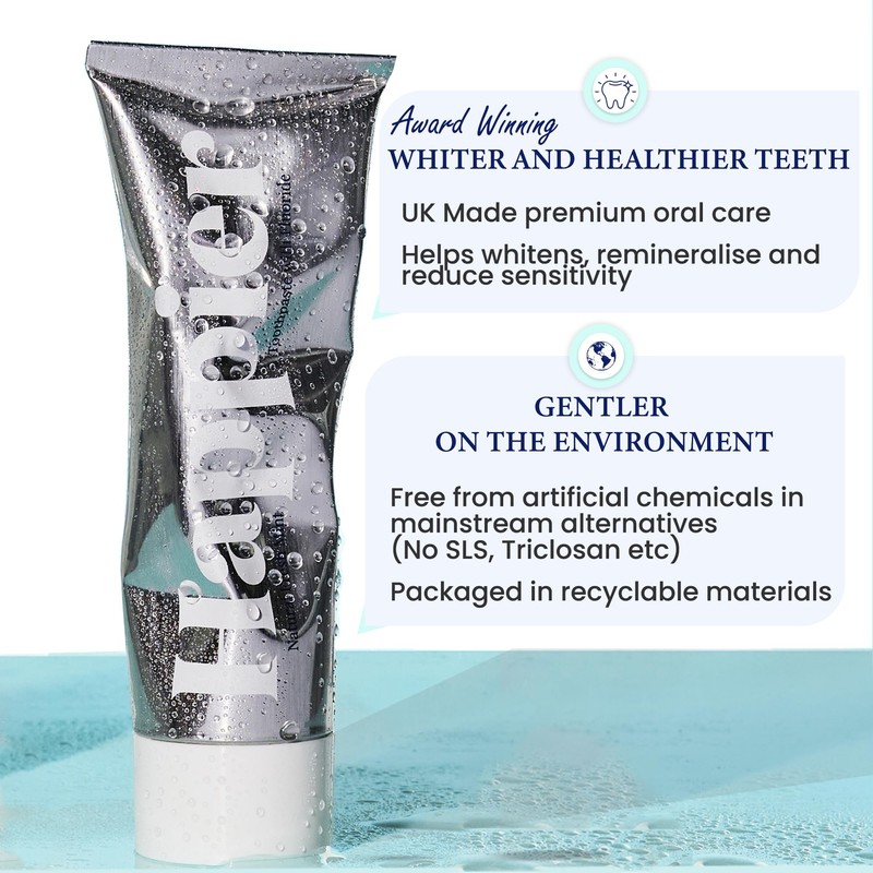 Happier Fresh Mint Toothpaste I Natural Whitening Toothpaste with Hydroxyapatite