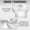 GFHGJH Gorros de Cocina Unisex,3 Piezas Gorro de elásticos Chef