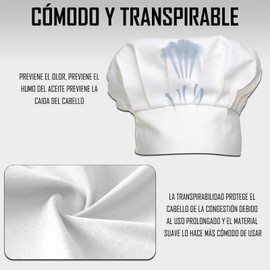 GFHGJH Gorros de Cocina Unisex,3 Piezas Gorro de elásticos Chef Ajustable de algodón,Gorros De Servicio De Comida de antiacete y Transpirables,Gorros De Panadería Adecuado para Cocina, repostería