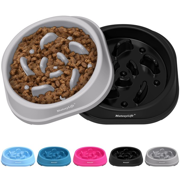 MateeyLife Small Slow Feeder Cat Bowls 2PCS, Anti-Choking Puzzle Cat