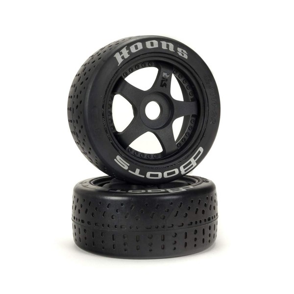 ARRMA DBoots Hoons 42/100mm Silver Belted RC Tires Mounted on 2.9" 5-Spoke 17mm Hex Wheels (Set of 2): ARA550070, Black