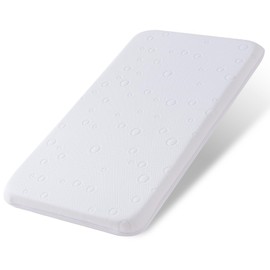 Amzreine Baby Bassinet Mattress Topper, 35" x 20" x 2" Dual Sided Gel Memory Foam Mattress with Breathable Removable Soft Cover Fit for Yamesmile/Bellababy/AMKE/ANGELBLISS Baby Bassinet