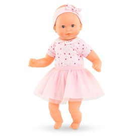 Corolle Mon Premier Poupon Cute Little Baby, Soft Body Doll with Headband and Removable Skirt, Vanilla Fragrance, 30 cm, from 12 Months