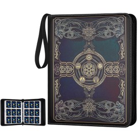 Card Binder for MTG Cards, Premium 9 Pocket Card Binder for Trading Cards, 720 Double Sided Pocket Collector Card Album for Standard Cards,Card Collection Folder for YGO/PTCG/Game Cards (Black Purple)