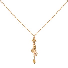 UTOLERY NKD-200-SYP Kirby NKD-200-SYP Necklace with Twinkle Star Silver (Yellow Gold Coated) Women's Gift