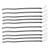 10pcs Neck Lanyard Black Polyester Badge Holder for Students Staff