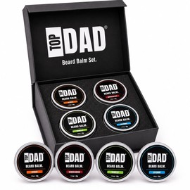 Top Dad Beard Balm Variety Pack – Natural 4-in-1 Conditioning & Styling Set