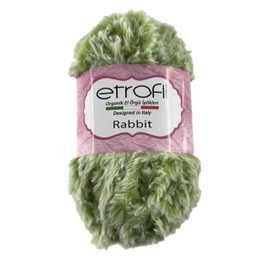 Alpine Chinchilla Faux Fur Furry Fluffy Soft Super Chunky Knitting Yarn 100g (74231 Green Mist)