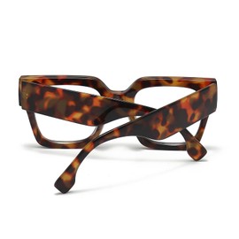 YAMEIZE Square Blue Light Blocking Glasses for Women Men Oversized Vintage Clear Lens Glasses Computer Gaming Glasses(Leopard Clear)