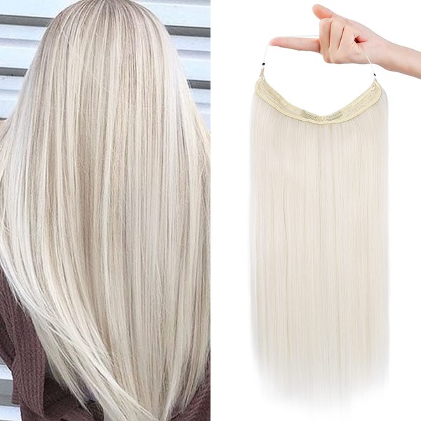 Invisible Wire Hair Extensions, JWLFLOWXISS 12 Inch Wire Hair Extensions