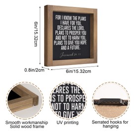 pechpell For I Know The Plans I Have For You Sign, 6 Inch Jeremiah 29 11 Wall Art, Bible Verse Decor Desk Table Tiered Tray Shelf Entryway Office Bathroom Rustic Farmhouse Home Decorations