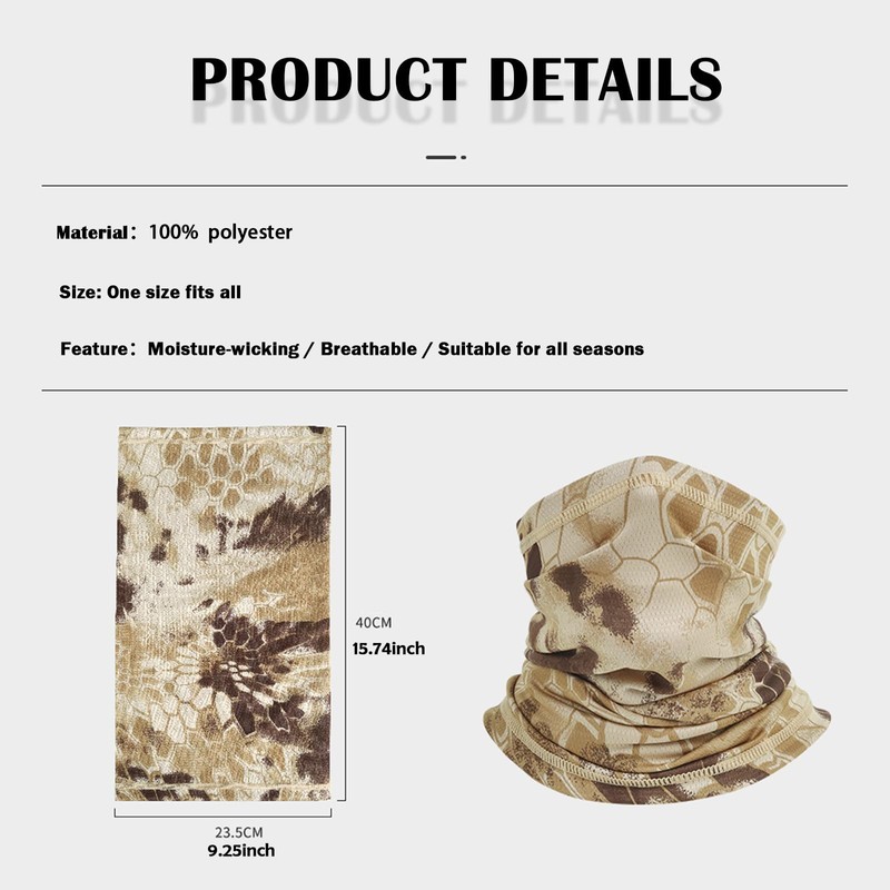 Cooling Neck Gaiter for Men Women Gator Face Mask Scart