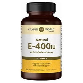Vitamin World Vitamin E 400 IU with Selenium 250 softgels