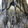 Golden Star Lace Fabric by The Yard Embroidery Stars Moon