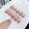 SEMTIM Nail Tips, 24 Pieces, Medium, Short, Round False Nails,