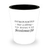 ODDITEES Funny Fish Shot Glass Introverted But Willing To Discuss