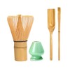 RuiJOTWAT 4-Piece Matcha Stirring Saucer Set, Including Bamboo Matcha Stirring