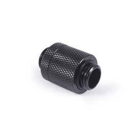 Alphacool ES D-Plug 15.5 mm G1/4 Male to G1/4 AG - Deep Black: Water Cooling Component Connector, Connector, 20 mm, Desktop