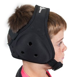 KO Sports Gear Wrestling Headgear with Adjustable Velcro Straps, Chin Guard and Ventilated Ear Holes, Fits Youth and Big Kids