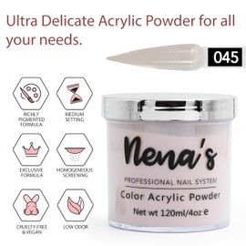 Nena's Superior Sculpting Powder Professional Acrylic Nail System wide color palette 4.0 oz (045)