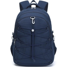 BLUEFAIRY Middle High School Backpack for Teen Boys Girls Large College Bookbag with Laptop Sleeve Back to School Book Bags Mochilas Escolares para Niños Niñas Adolescentes (Dark Blue, Solid)