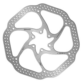 BUCKLOS 140mm 160mm 180mm 203mm MTB Disc Brake Rotor with 6 Bolts, Bicycle Brakes Stainless Steel Rotors M5 Screws, Opposite Hole Distance 44mm, fit Mountain Road Bikes MTB BMX