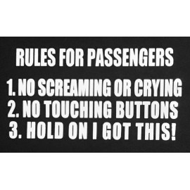 MD&M Rules for passengers funny sticker racing for JDM truck diesel ford window decal