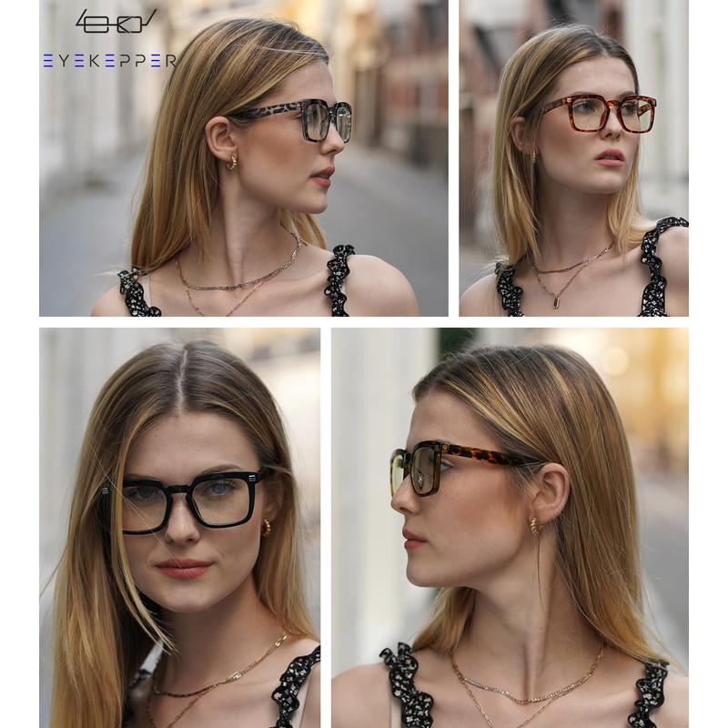 Eyekepper 12 pack Blue Light Blocking Reading Glasses Square Computer