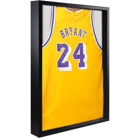 1DOT2 Shadow Box 20x30 Large Jersey Frame Display Case, Shadowbox Frames with Grade A Natural Pine Wood Acrylic for Football Baseball Basketball Hockey T-Shirt, Classic Black