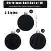 Artmag 16 Pcs Velvet Christmas Balls Hanging Ornaments Set, Shatterproof