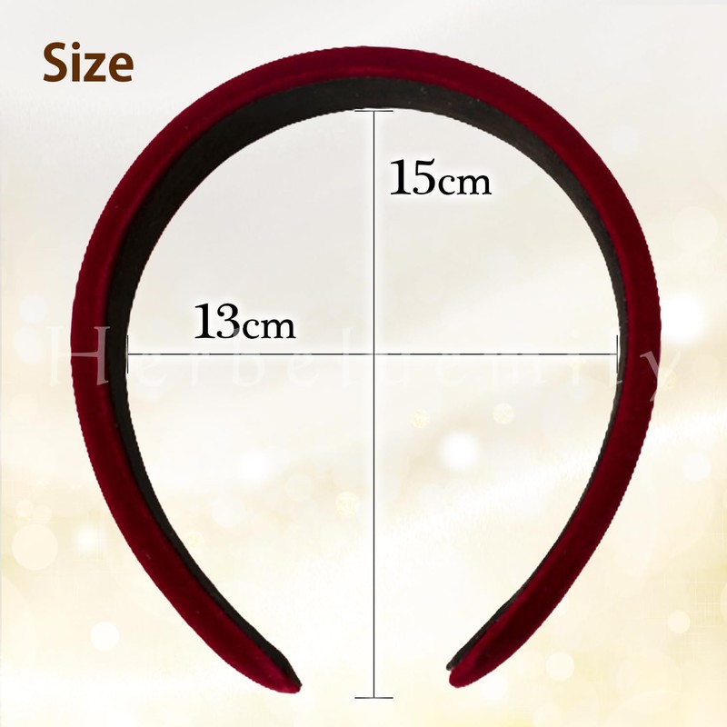 Herbeluemily Women's Headband Hair Band, Hair Accessories, Formal Velour, Wide,