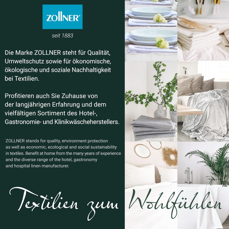 ZOLLNER Set Of 5 Tea Towels, Cotton/Linen, White, Approximately 45