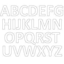 Alphabet Letters “B”- Durable Vinyl Floor Marker by Graphical Warehouse- Wall, Floor, or Mailbox Marker (6" (8 Pack), White)