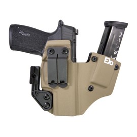 FDO Industries IWB Kydex Holster Compatible with Sig P365 X-Macro +1 Series w/Claw -Discreet Carry Concepts 1.5" Metal Monoblock Gear Clip - Made in USA- (Flat Dark Earth)
