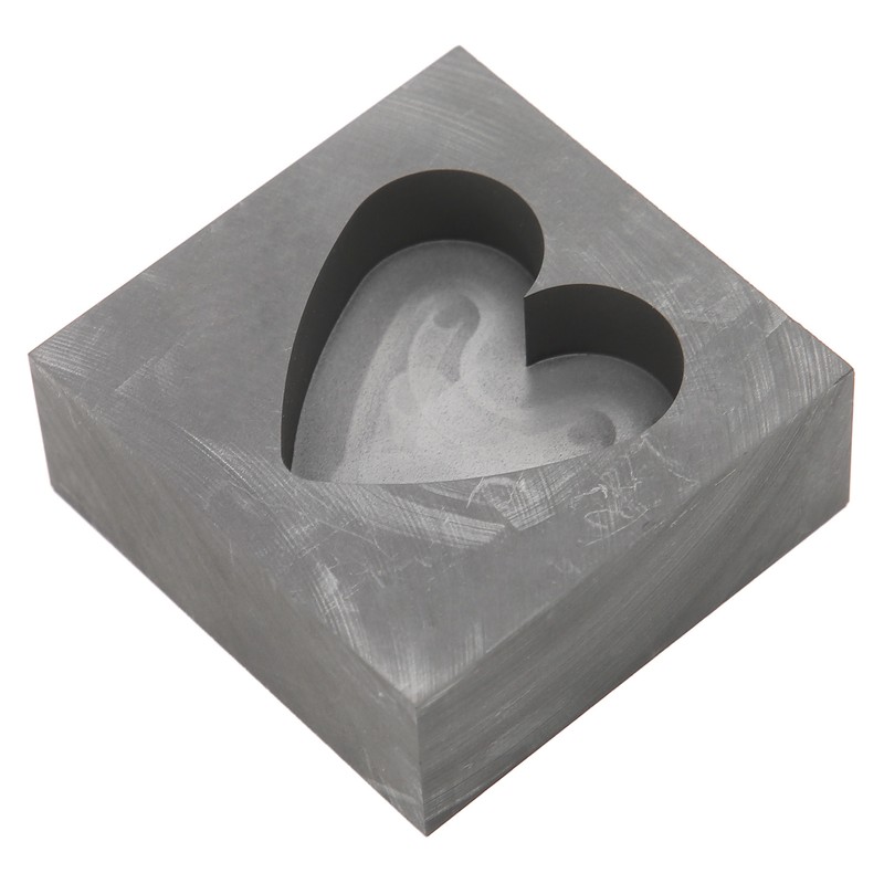 Graphite Casting Mold Professional Heart Shaped Ingot Casting Refining Mould
