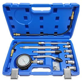 ZKTOOL 11PC(All Vehicles) 300 Psi Engine Cylinder Compression Tester with M10 M12 M14 M16 M18, Automotive Engine Compression Tester Adapter Kit.