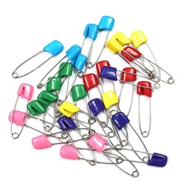 (generic) - Coolrunner Assorted Colour Plastic Head Baby Safety Pins Safety Locking Baby Cloth Nappy Nappy Pins 50 pcs