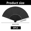 6 Pcs Folding Hand Fan, Paper Fan, Hand Fan Folding,