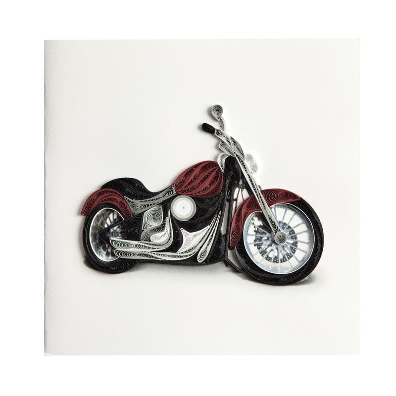 NIQUEA.D, Motorcycle Quilling Birthday Card