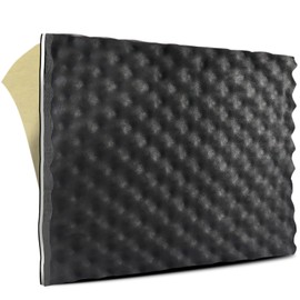 TroyStudio 3 in 1 Car Sound Deadener - 1pc 19 X 16 X 0.7 Inches Self-Adhesive Butyl Closed Cell Foam Panel Heat Shield Automotive Noise Insulation Mat - Super Thick Sound Proofing Deadening Material