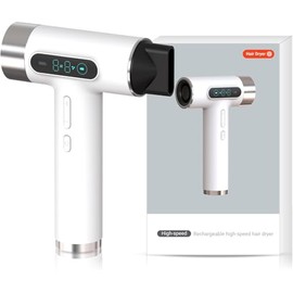 Secador de Cabello Inalámbrico 300W 100000RPM Recargable por USB 9 Velocidades 3 Temperaturas Ajustables Portátil para Dormitorio Viajes Exteriores   