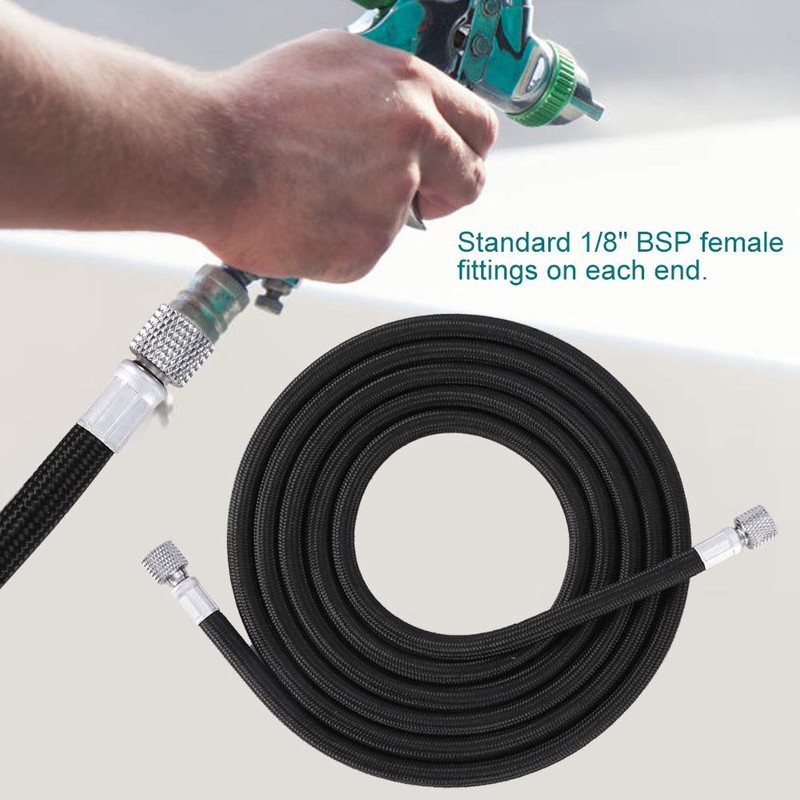Professional Nylon Braided Airbrush Hose with Standard Adapter 6ft Size